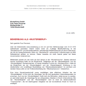 Bewerbungsschreiben 4 Bewerbungsschreiben 4