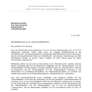 Bewerbungsschreiben 5 Bewerbungsschreiben 5