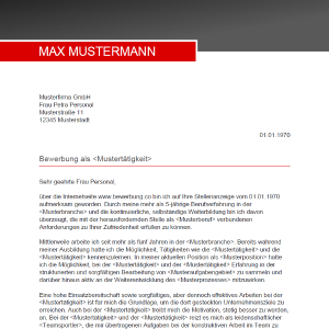 Bewerbungsanschreiben Beispiel 21