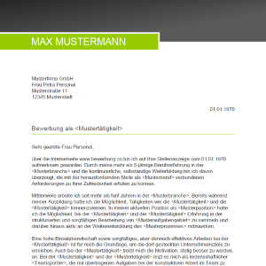 Bewerbungsschreiben 20