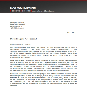 Bewerbungsschreiben 25