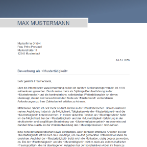 Bewerbungsschreiben Muster 18