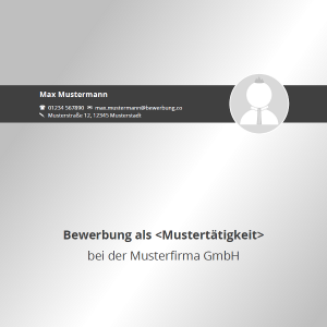 Vorlage / Muster: Bewerbungsdeckblatt 2016