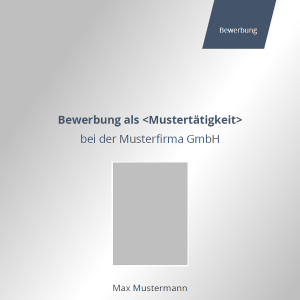 Vorlage / Muster: Deckblatt modern