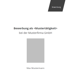 Vorlage / Muster: Deckblatt professionell