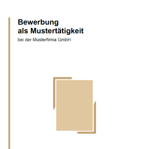 Vorlage / Muster: Bewerbung Deckblatt Vorlage