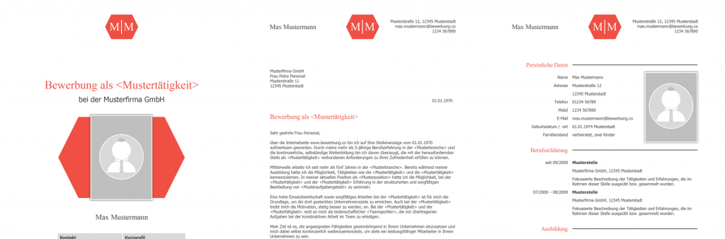 Vorlage / Muster: Musterbewerbung 2018