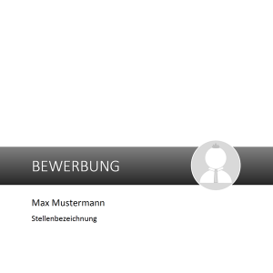 Muster / Vorlage: Deckblatt Bewerbung 36
