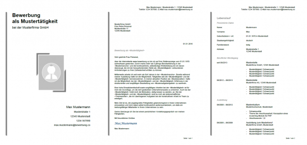 Bewerbung Beispiel-Vorlage