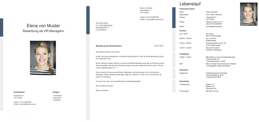 Bewerbungsvorlage elegant modern