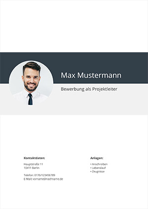 Deckblatt Vorlage mit Kopfzeile & Icons 3 Deckblatt Vorlage mit Kopfzeile & Icons